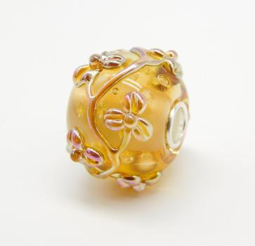 Amber World Flowertwig - Elfbeads Glas - Originalfoto